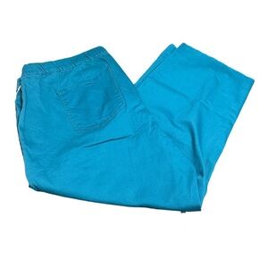 Women’s YMI FP High Rise Trouser Cropped Wide Leg Jeans - Size 3X (Teal)
